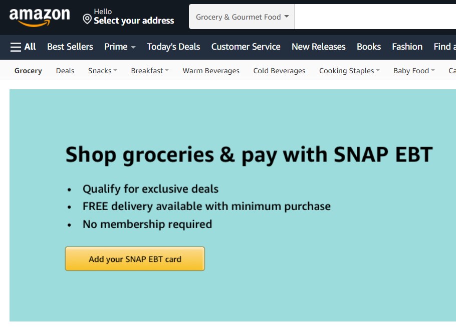 How To Order From Amazon With Ebt