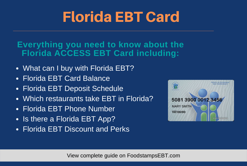 Florida Ebt Card 2021 Guide Food Stamps Ebt