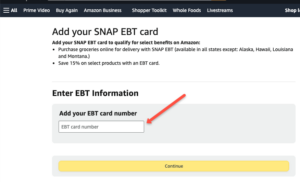 "How to Add EBT Card to Amazon Account"