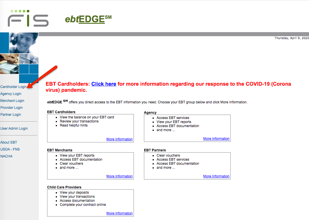 DC Department of Human Services on X: Regularly update your EBT card PIN.  - Call FIS at 888-304-9167; - Use the EBTEdge mobile app; or, - Visit   Change your PIN to