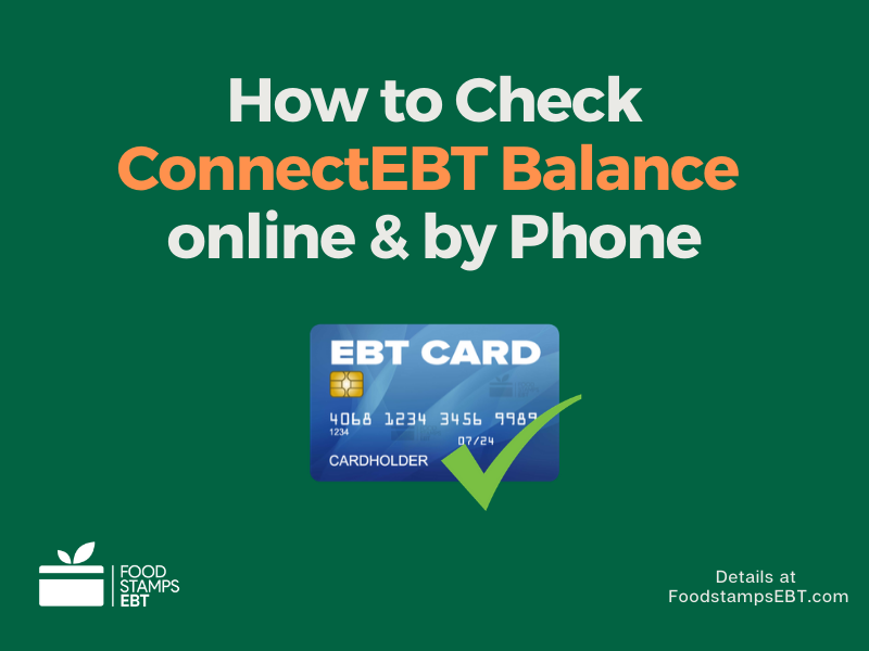 How to Check ConnectEBT Balance - Food Stamps EBT