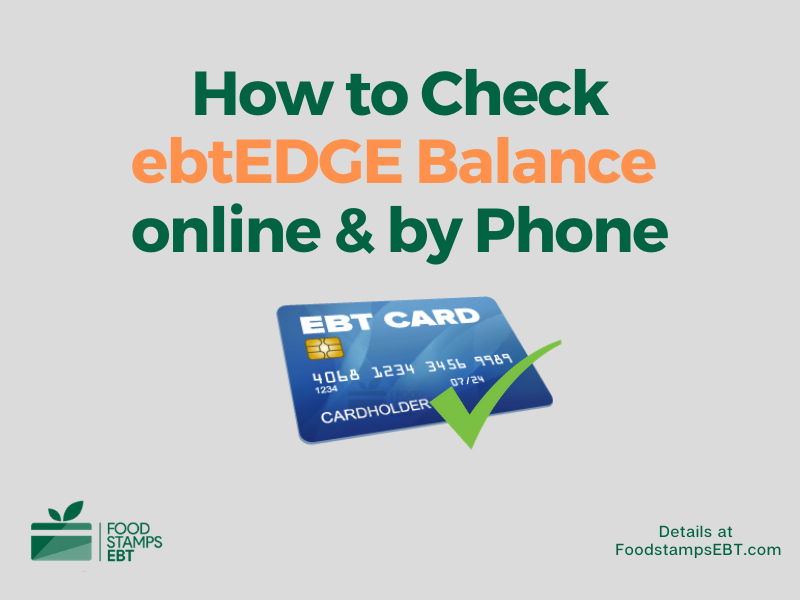 How to create EBT Edge account - Food Stamps EBT