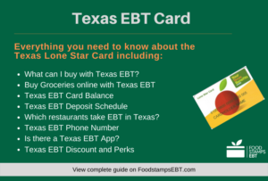 "Texas EBT Card Questions and Answers"