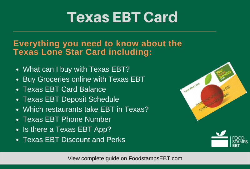 Texas Ebt Card 2021 Guide Food Stamps Ebt