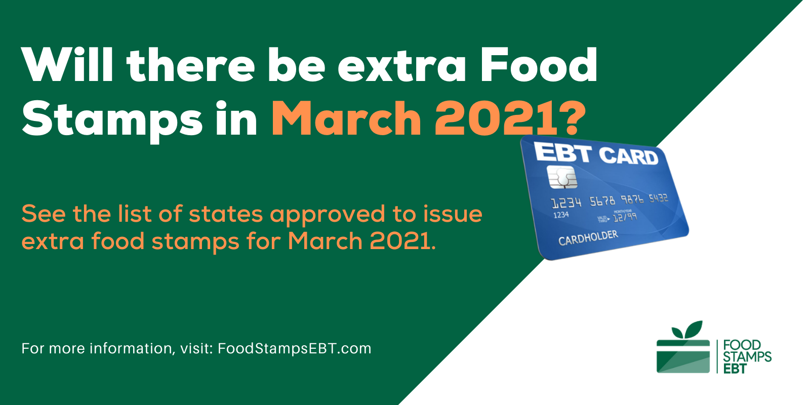 States Giving Extra Food Stamps for March 2021 Food Stamps EBT