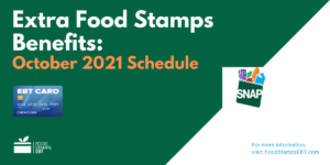 "Extra Food Stamps Release Date for October 2021"