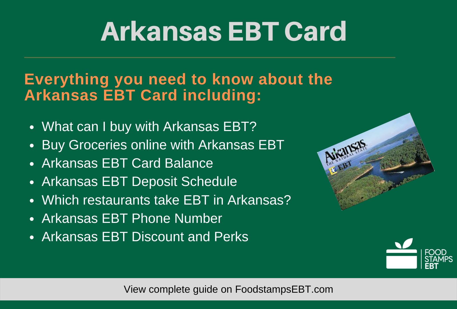 "Arkansas EBT Card Questions and Answers"