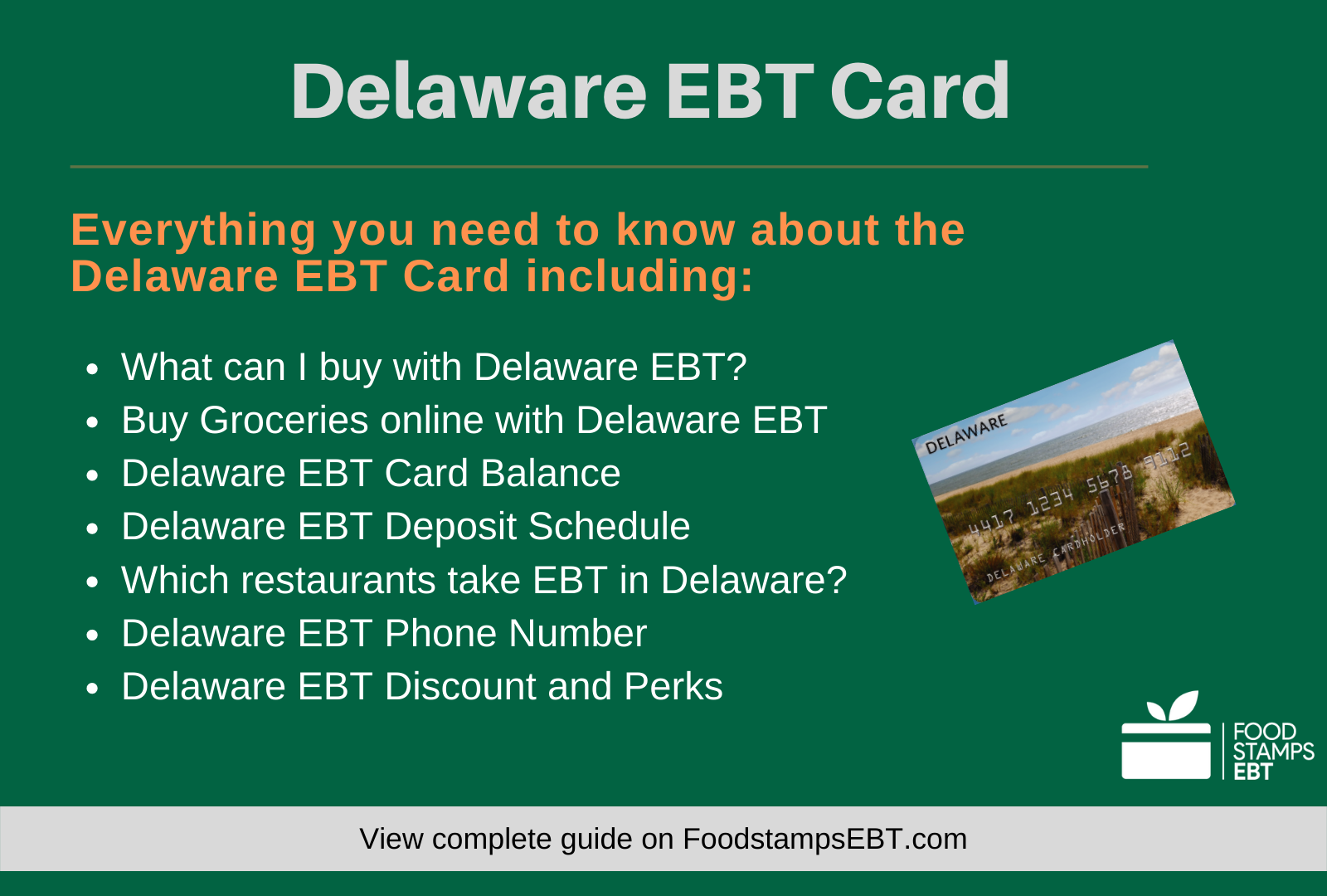 "Delaware EBT Card Questions and Answers"