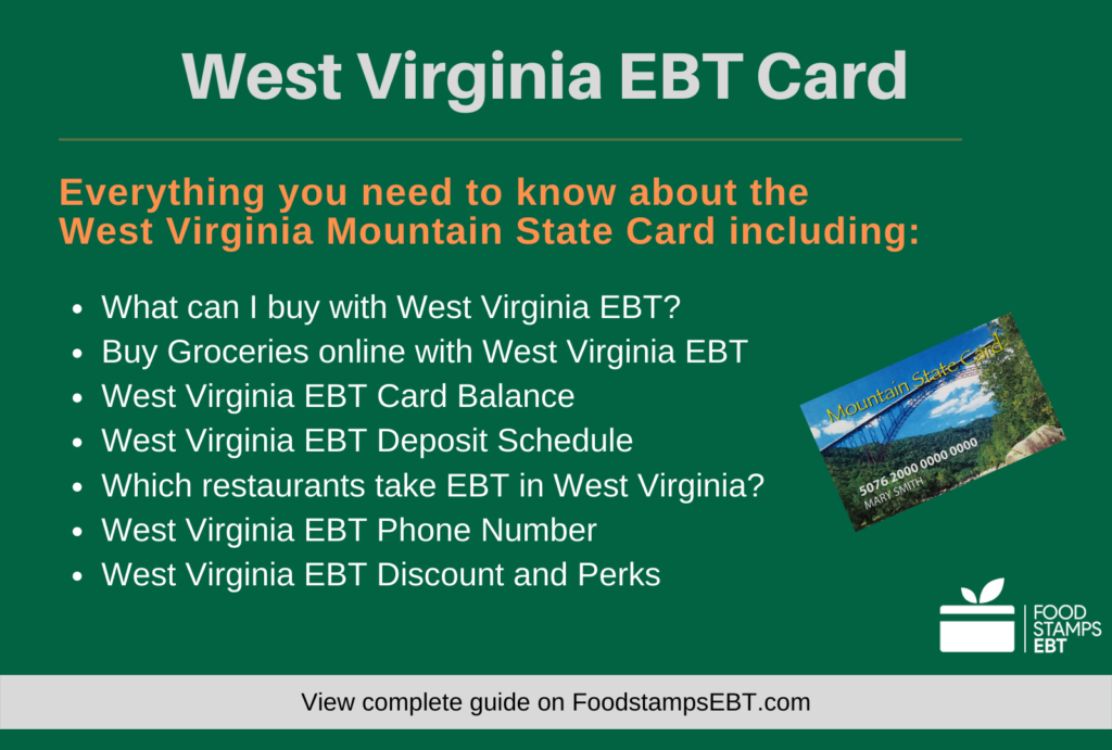 West Virginia EBT Card Food Stamps EBT