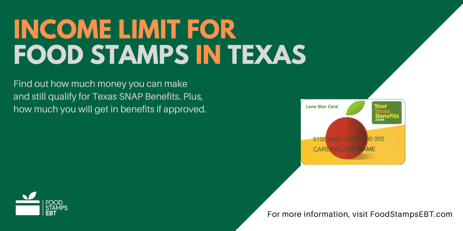 "Income Limit for Food Stamps in Texas"