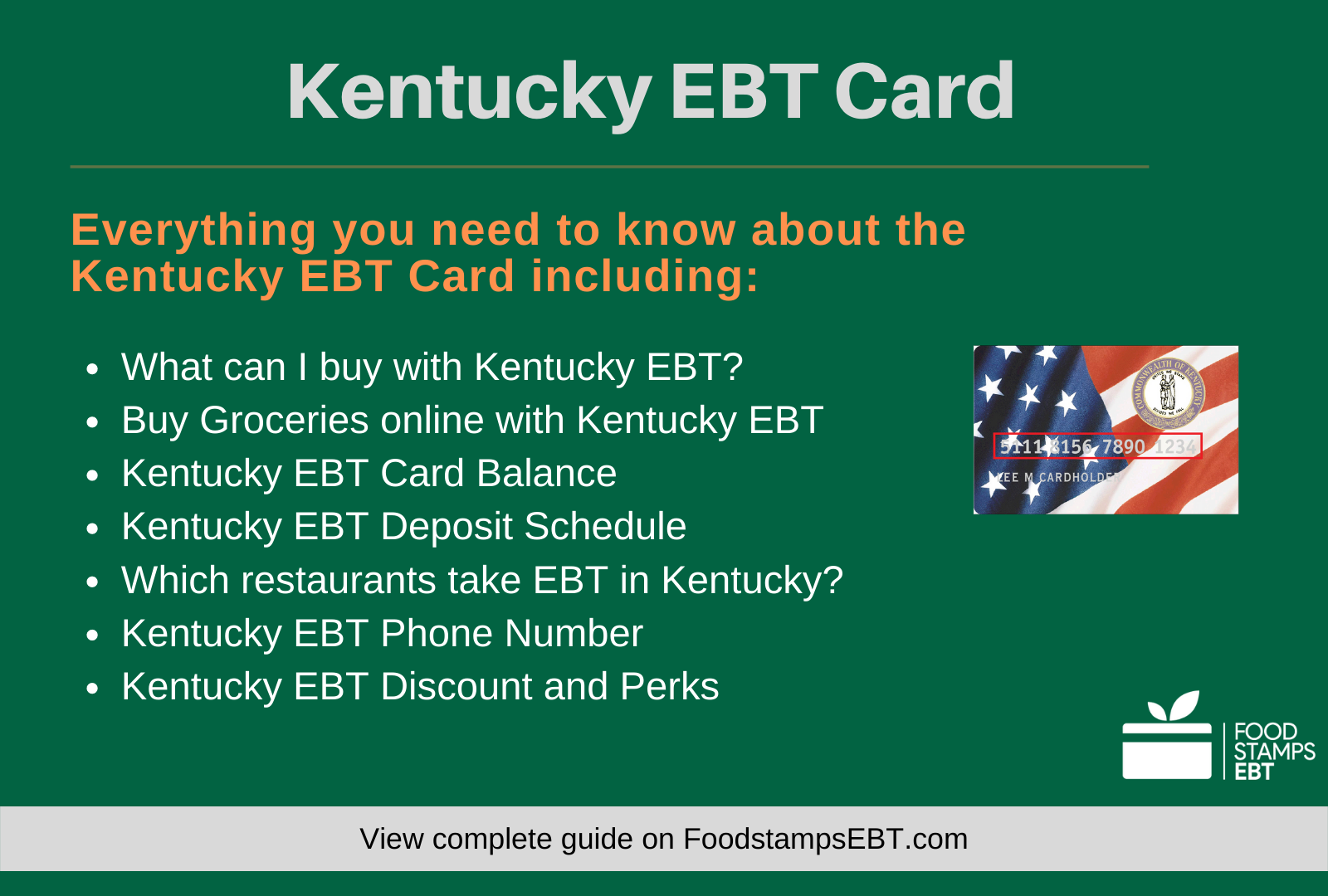 "Kentucky EBT Card Questions and Answers"