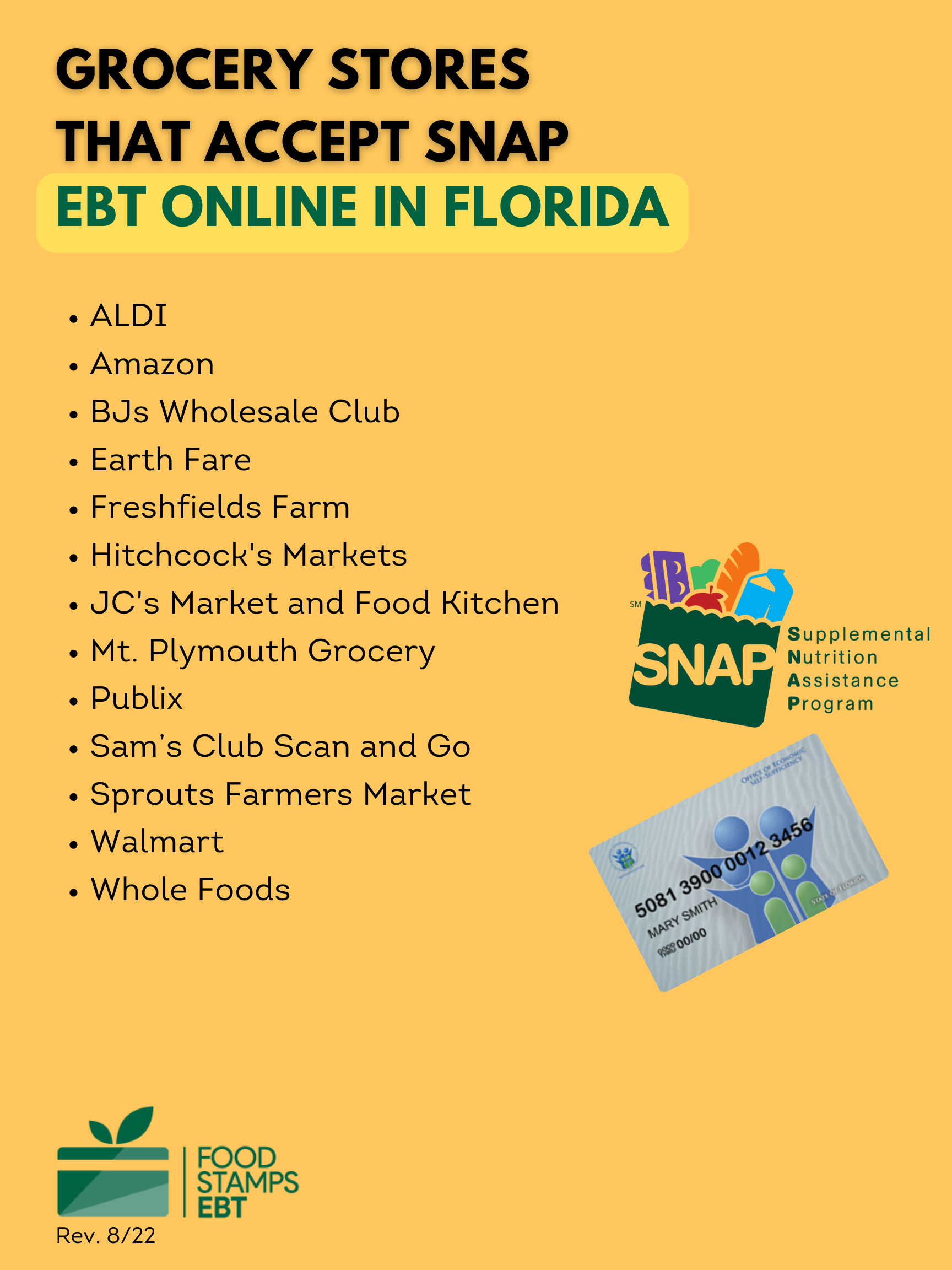 "Grocery stores that take EBT online in Florida"