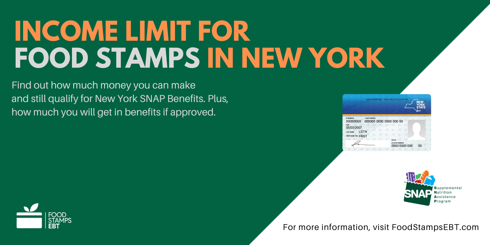 "Income Limit for Food Stamps in New York"