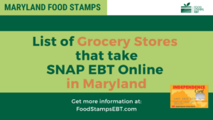 "Maryland Grocery Stores that Accept EBT Online"
