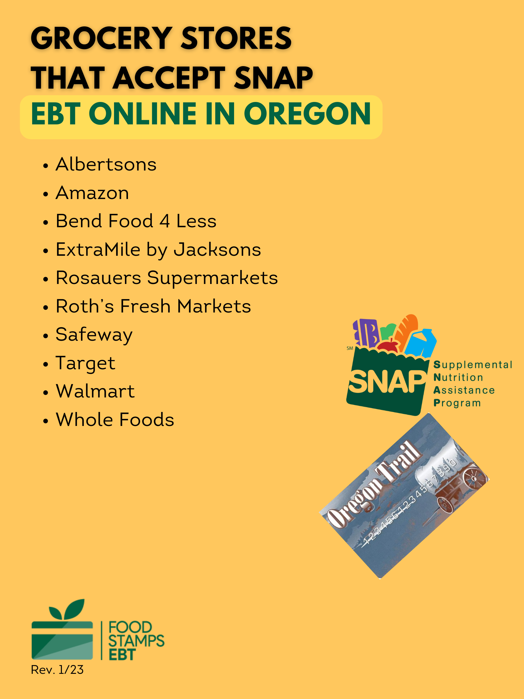 Oregon SNAP Recipients Discover 16 Grocery Stores Accepting EBT Online